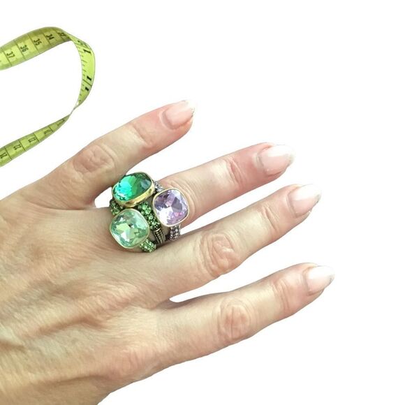 4th piece ring cluster green collection - Picture 6 of 13